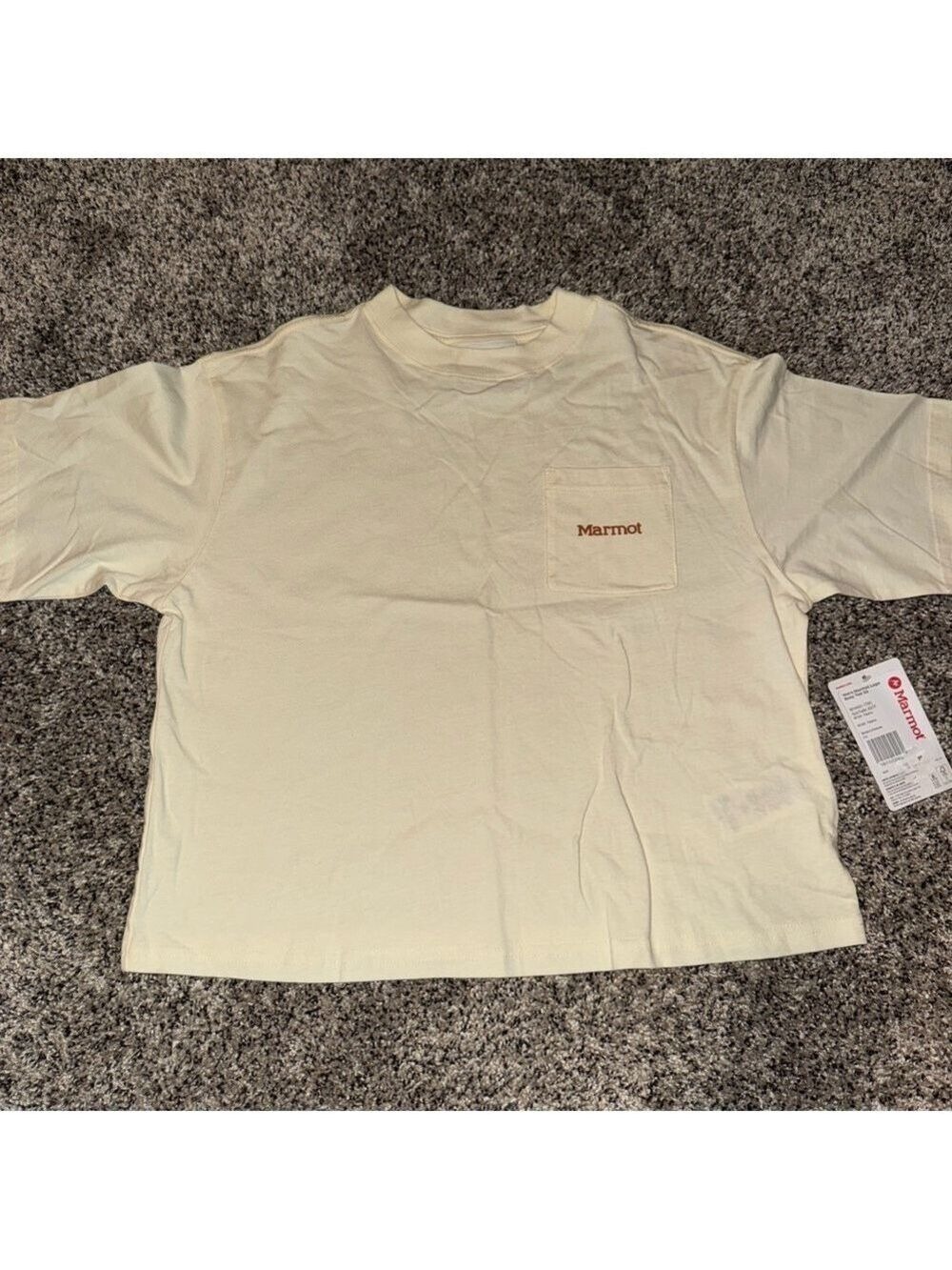 Marmot Cream Cropped Tee NWT